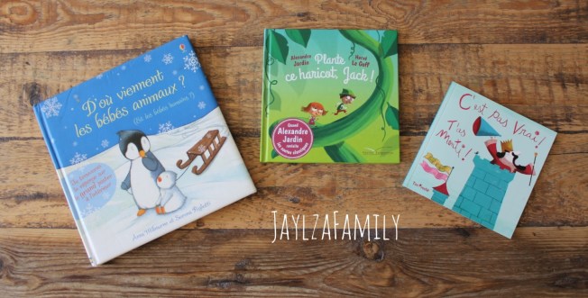 D'où viennent les bébés animaux? (Et les bébés humains?) Editions Usborne; Plante ce haricot Jack Gautier Languereau; C'est pas vrai! T'as menti! Editions Tom Poche