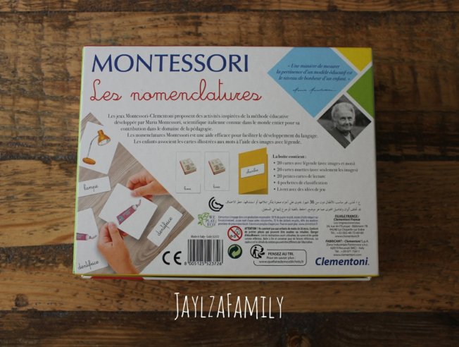 Coffret Montessori Clementoni les nomenclatures